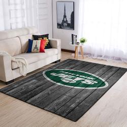 New York Jets Nfl Football Living Room Wooden Home Rug Regtangle Carpet