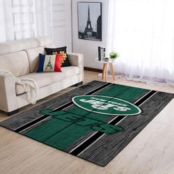 New York Jets Nfl Football Living Room Wooden Style Home Rug Regtangle Carpet