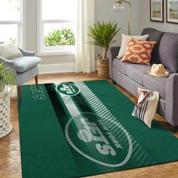 New York Jets Nfl Living Room Carpet Team Logo Sports Rug Regtangle Carpet