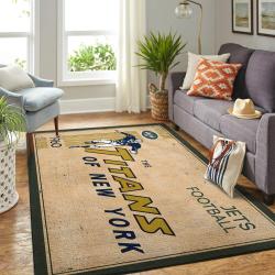 New York Jets Nfl Retro Style Living Room Carpet Sports Rug Regtangle Carpet