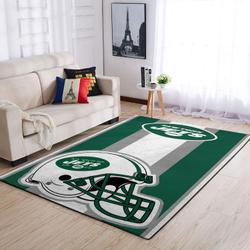 New York Jets Nfl Helmet Living Room Sports Rug Regtangle Carpet Floor Decor