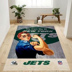 New York Jets Nfl Team Logo Rug Bedroom Rug Us Gift Decor Living Room Area Rug