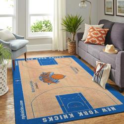 New York Knicks Court Area Rug Nba Carpet Living Room Rugs Rug Regtangle Carpet