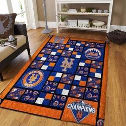 New York Mets Area Rug Mlb Team Logo Carpet Living Room Rugs Carpet V3967