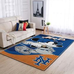 New York Mets Mickey Mouse Area Rug Mlb Team Logo Carpet Living Room Rugs V3973