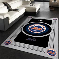 New York Mets Area Rug Mlb Team Logo Carpet Living Room Rugs Carpet 1