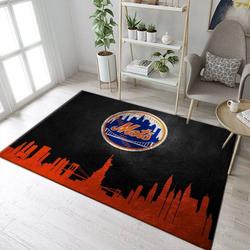 New York Mets Area Rug Mlb Team Logo Carpet Living Room Rugs Carpet 10