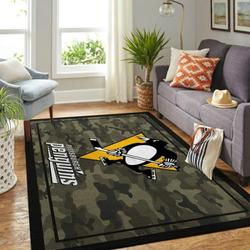 Pittsburgh Penguins Home Decor Nhl Ice Hockey Team Logo Carpet Rug Living Room 2002205