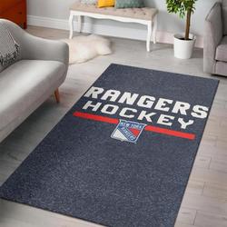 New York Rangers Nhl Ice Hockey Team Logo Living Room Regtangle Carpet V5043