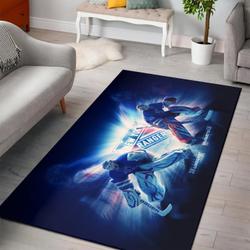 New York Rangers Nhl Ice Hockey Team Logo Living Room Regtangle Carpet V5044