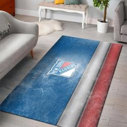 New York Rangers Nhl Ice Hockey Team Logo Living Room Regtangle Carpet V5045