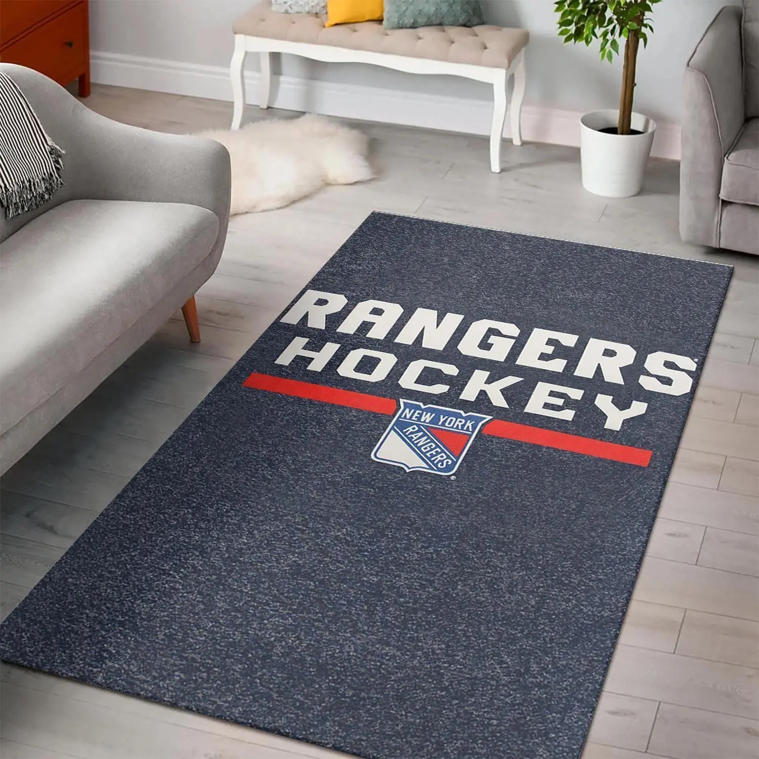 New York Rangers Area Rugs Nhl Hockey Living Room Carpet Team Logo 0