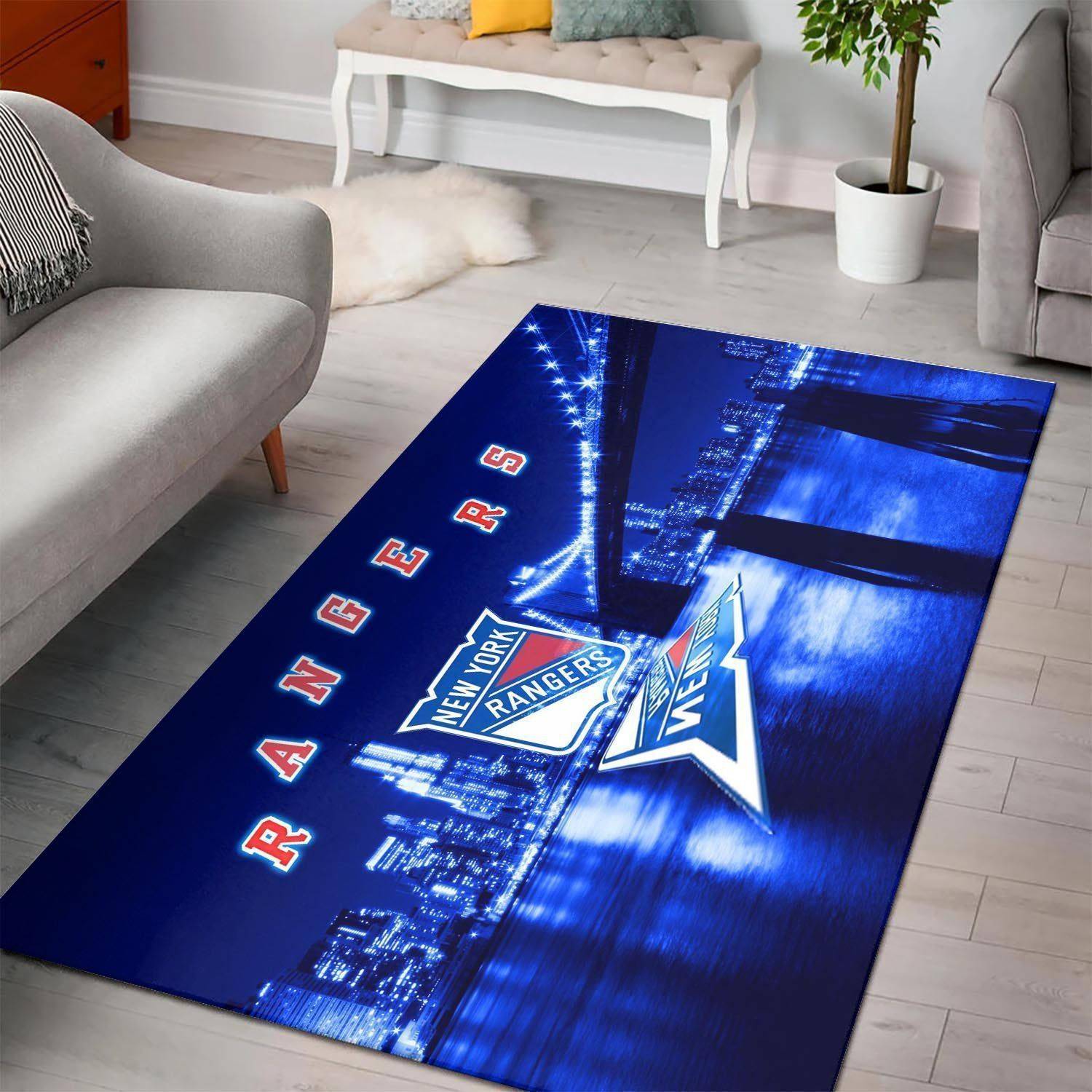 New York Rangers Area Rugs Nhl Hockey Living Room Carpet 2002208