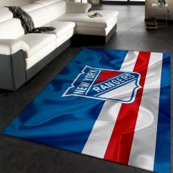 New York Rangers Logo Nhl Fn110210 Hockey Area Rug Floor Decor The Us