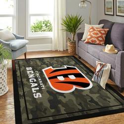 NFL Cincinnati Bengals Area Rug Living Room Rug Home Decor 1912212