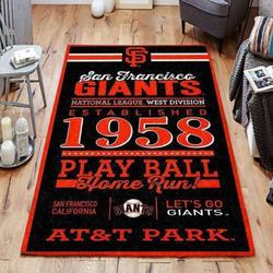 MLB San Francisco Giants Team Logo Area Living Room Rug 200327