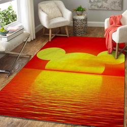 Mickey Mouse Sunset On The Sea Area Rug Home Decor Living Room Rug D1