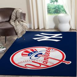 New York Yankees Area Rug Mlb Baseball Team Logo Carpet Living Room Rugs V440