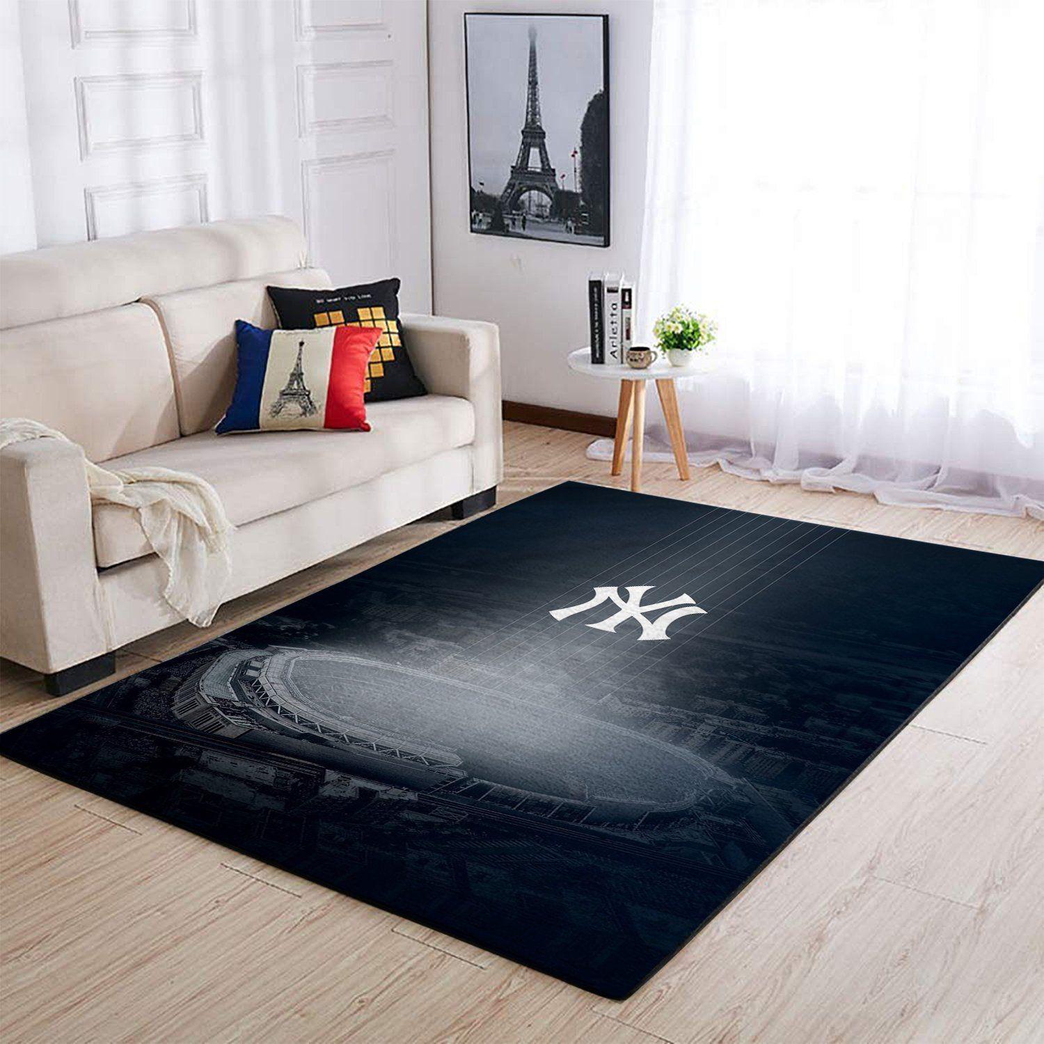 New York Yankees Area Rug Mlb Baseball Team Logo Living Room Rugs V457
