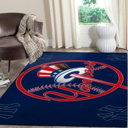 New York Yankees Area Rug Mlb Baseball Team Logo Living Room Rugs V461