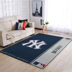 New York Yankees Area Rug Mlb Baseball Team Logo Living Room Rugs V474