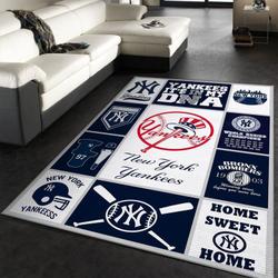 New York Yankees Mlb Baseball Area Rug Baseball Rug Regtangle Carpet Floor Decor Home Decor 13