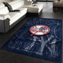 New York Yankees Mlb Baseball Area Rug Baseball Rug Regtangle Carpet Floor Decor Home Decor 14