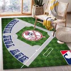 New York Yankees Mlb Baseball Area Rug Baseball Rug Regtangle Carpet Floor Decor Home Decor 15