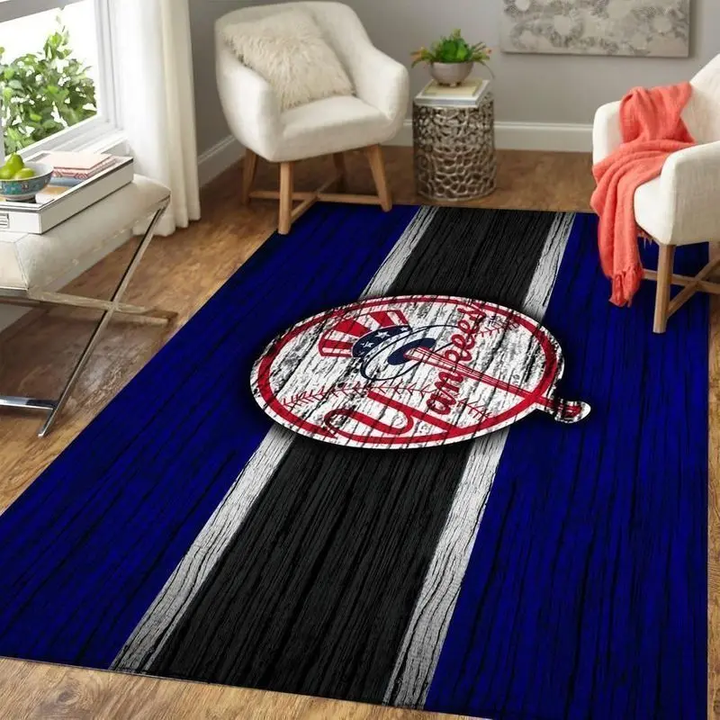 New York Yankees Mlb Wooden Style Baseball Area Rug Baseball Rug 24