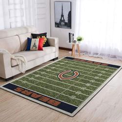 NFL Chicago Bears Football Field Area Rug Living Room Rug Home Decor