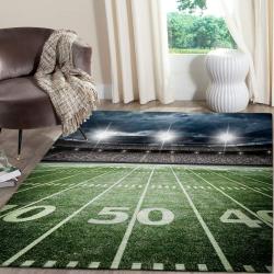 Nfl Football Stadium 50 Yard Line Area Rug Nfl Football Team Logo Carpet Living Room Rugs Rug Regtangle Carpet Floor Decor Home Decor