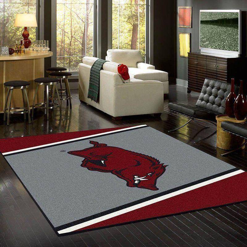 Ncaa Football Team Arkansas Razorbacks Rug Area Rug Home Decor V11255