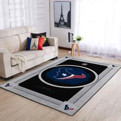 Nfl Football Team Houston Texans Team Logo Rug Living Room Rug Home Decor