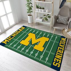 Nfl Team Michigan Wolverines Living Room Bed Room Rug Regtangle Carpet