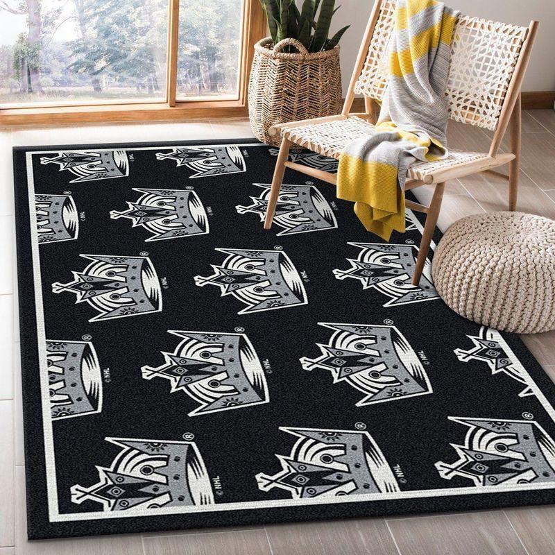 Nhl Repeat Los Angeles Kings Area Rug Living Room Bedroom Rug Regtangle Carpet