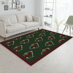 Nhl Repeat Minnesota Wild Area Rug Living Room Bed Room Rug Regtangle Carpet