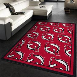Nhl Repeat New Jersey Devils Area Rug Living Room Bed Room Rug Regtangle Carpet