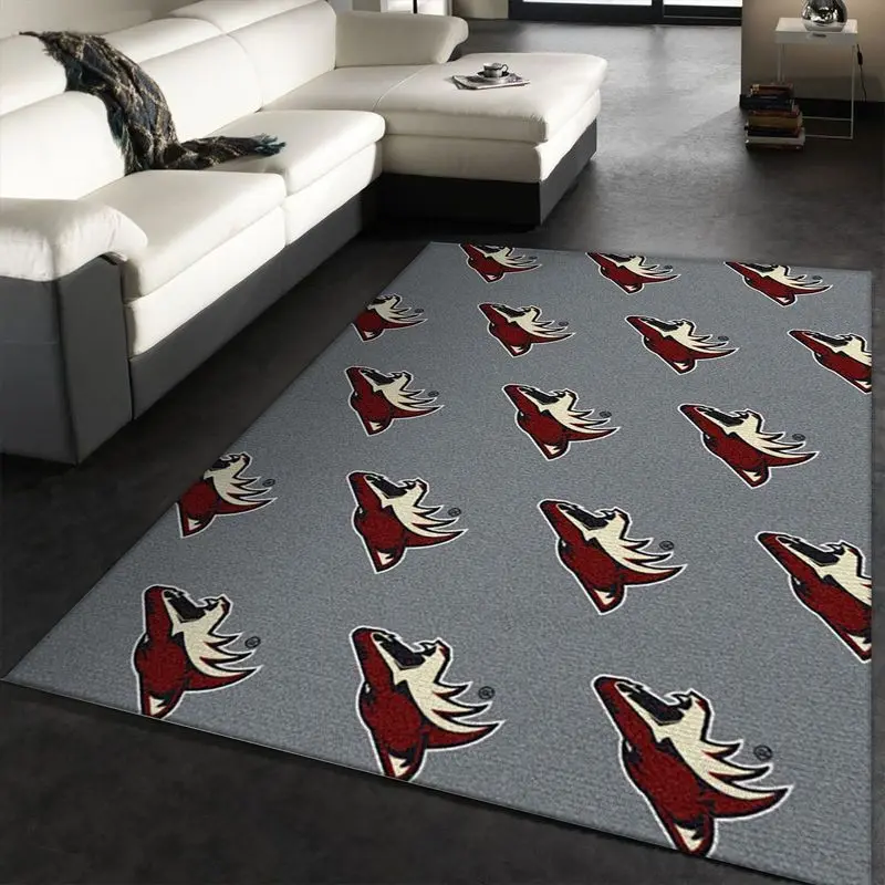 Nhl Repeat Phoenix Coyotes Area Rug Living Room And Bed Room Rug Rug Regtangle Carpet Floor Decor Home Decor