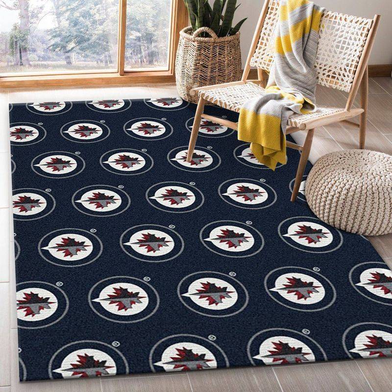 Nhl Repeat Winnipeg Jets Area Rug Living Room And Bed Room Rug Regtangle Carpet