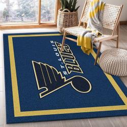 Nhl Spirit St. Louis Blues Team Logo Area Rug Living Room Rug Family