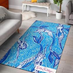 Nice Tail Lilly Pulitzer Area Rug Living Room Rug Home Decor Carpet