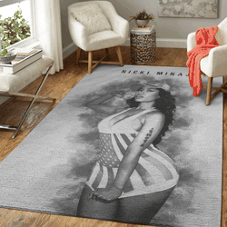 Nicky Minaj Music Monochrome Art For Fans Area Rug Living Room Carpet Rug Regtangle Carpet Floor Decor Home Decor