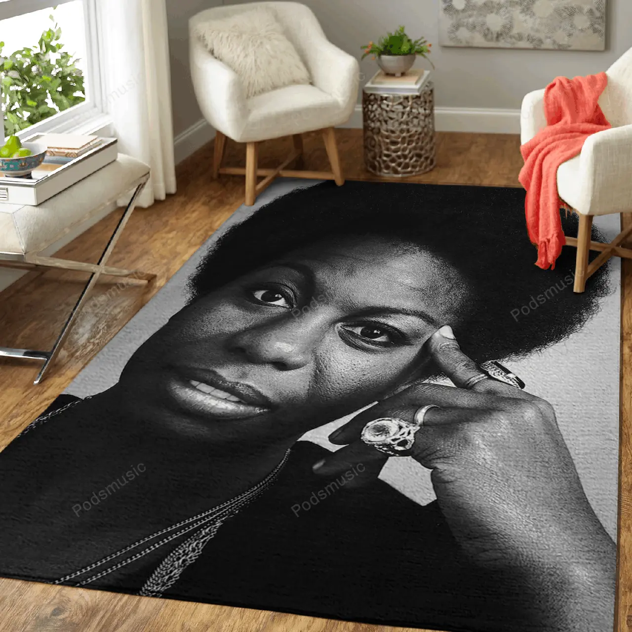 Nina Simone Artwork Print Celebrities Collection Art For Fans Area Rug Living Room Carpet Rug Regtangle Carpet Floor Decor Home Decor