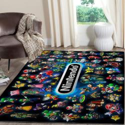 Nintendo Gamer Area Rug Gaming Carpet Gamer Living Room Rugs Rug Regtangle Carpet Floor Decor Home Decor V3993