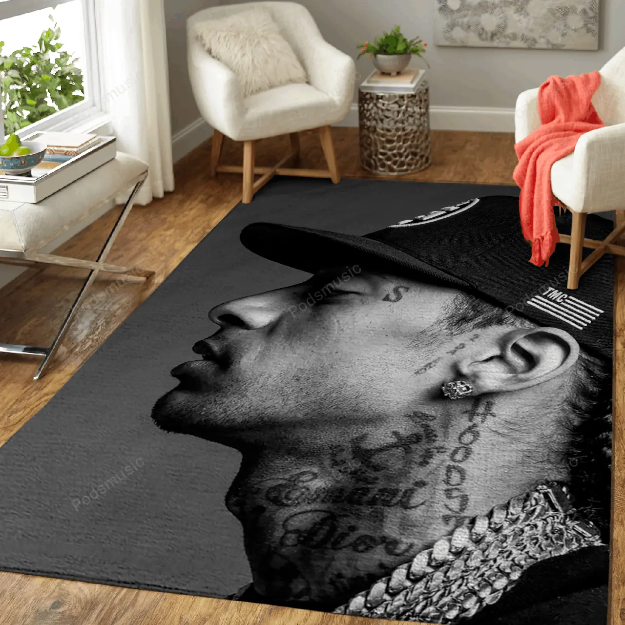 Nipsey Hussle Artwork Celebrities Collection Art For Fans Area Rug Living Room Carpet Rug Regtangle Carpet Floor Decor Home Decor