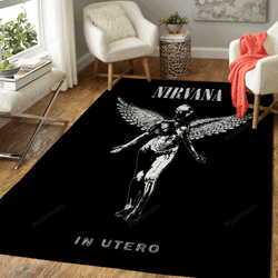 Nirvana In Utero Album Covers Music Art For Fans Area Rug Living Room Carpet Rug Regtangle Carpet Floor Decor Home Decor