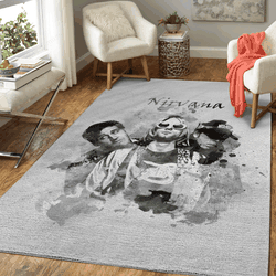 Nirvana Music Art For Fans Area Rug Living Room Carpet Rug Regtangle Carpet Floor Decor Home Decor
