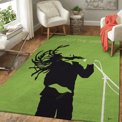 No016 My Bob Marley Minimal Music Artwork Minimal Music Artworks Art For Fans Area Rug Living Room Carpet Rug Regtangle Decor Home Decor