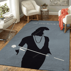 No027 My Queen Minimal Music Artwork Minimal Music Artworks Art For Fans Area Rug Living Room Carpet Rug Regtangle Carpet Floor Decor Home Decor