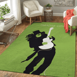 No036 My Guns And Roses Minimal Music Artwork Guns And Minimal Music Artworks Art For Fans Area Rug Living Room Carpet